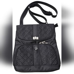 Travelon Anti Theft Elegant Black Quilted Women's Bag